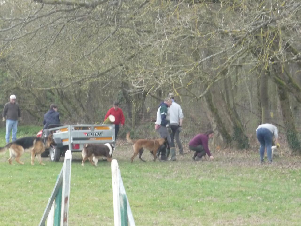 Bénévoles et les chiens ...